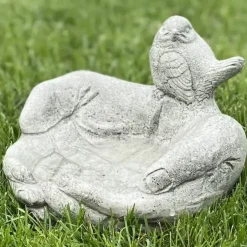 Vogeltränke Hand mit Vogel B 22 cm