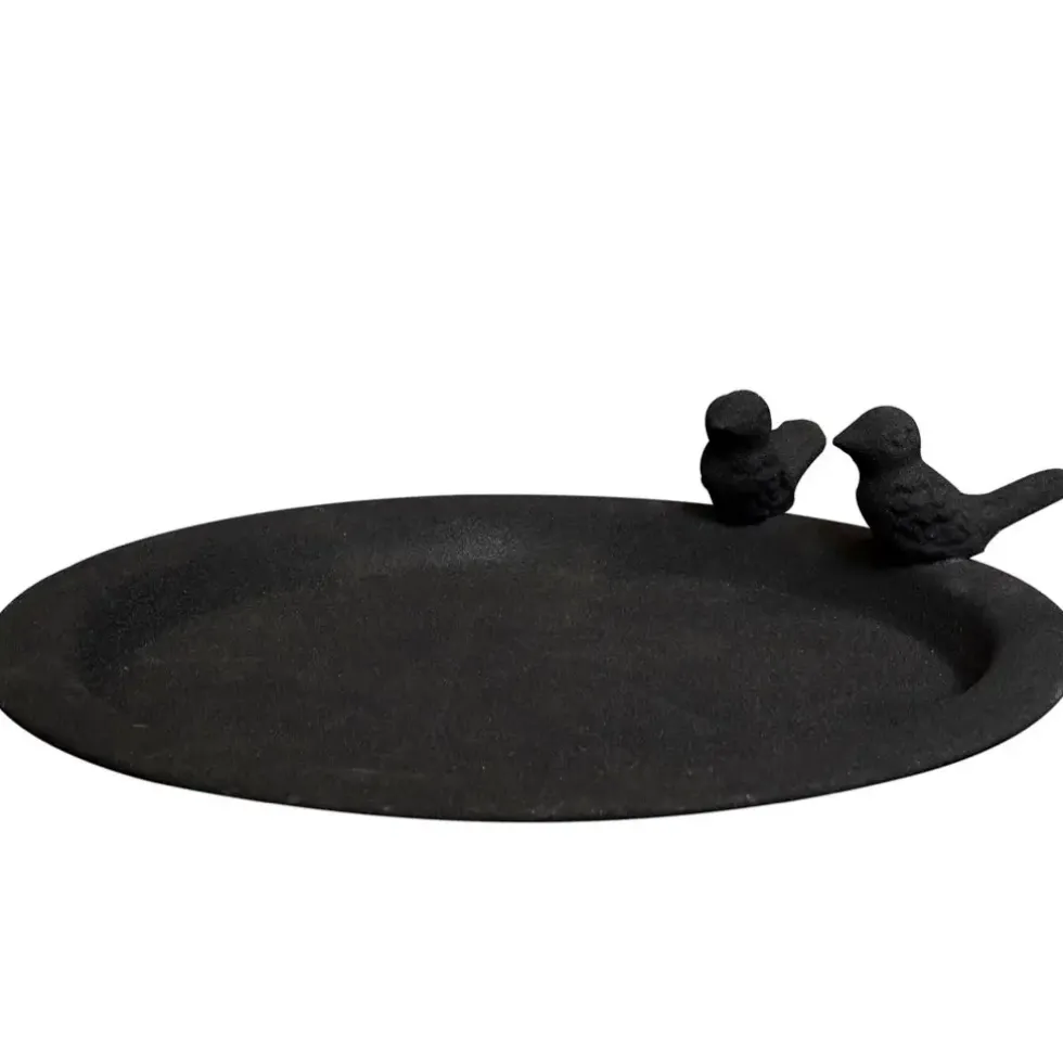 Vogeltränke Metall schwarz 26 cm