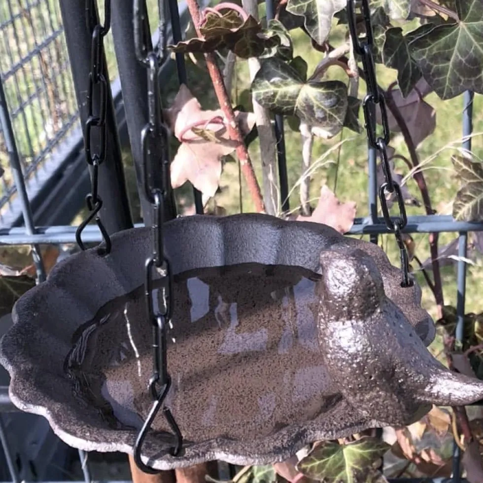 Vogeltränke Metall zum Hängen H 40 cm