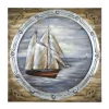 Wandbild aus Holz Bullauge 3D 80×80 cm