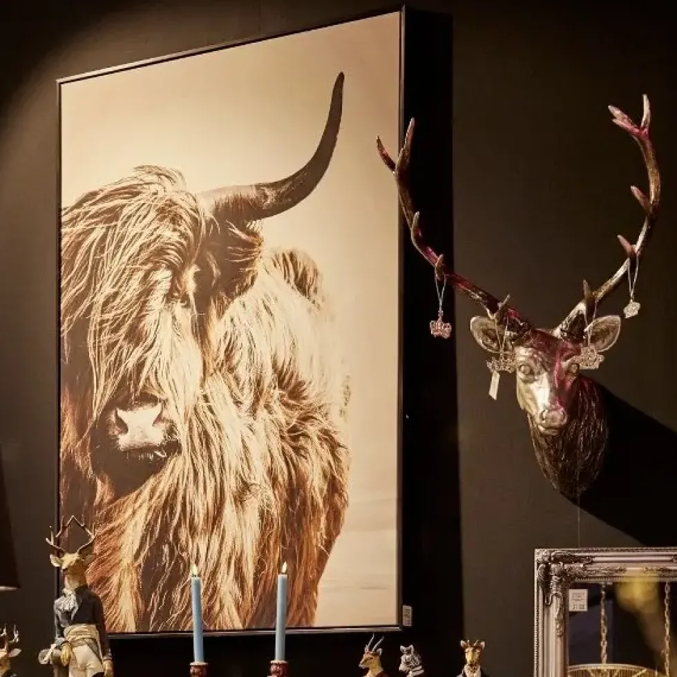Wandbild Highland Bison 103×143 cm