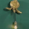 Wandlampe Schildkröte gold Höhe 35 cm