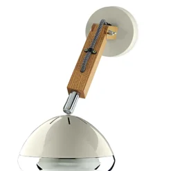 Wandlampe WATTSON PIFFANY Copenhagen Vintage White aus Eschenholz