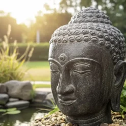 Wasserspiel Garten Buddha Brunnen Mahakala H 75 cm