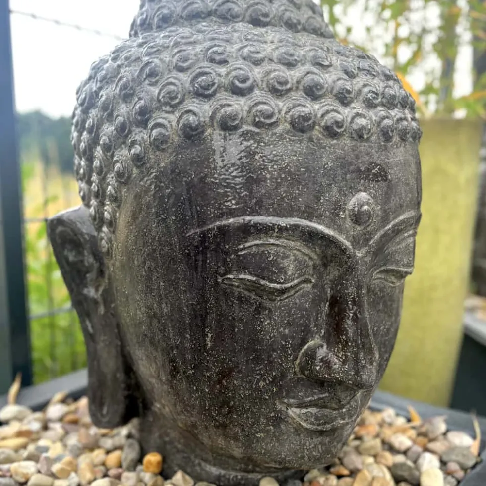 Wasserspiel Garten Buddha Brunnen Mahakala H 75 cm