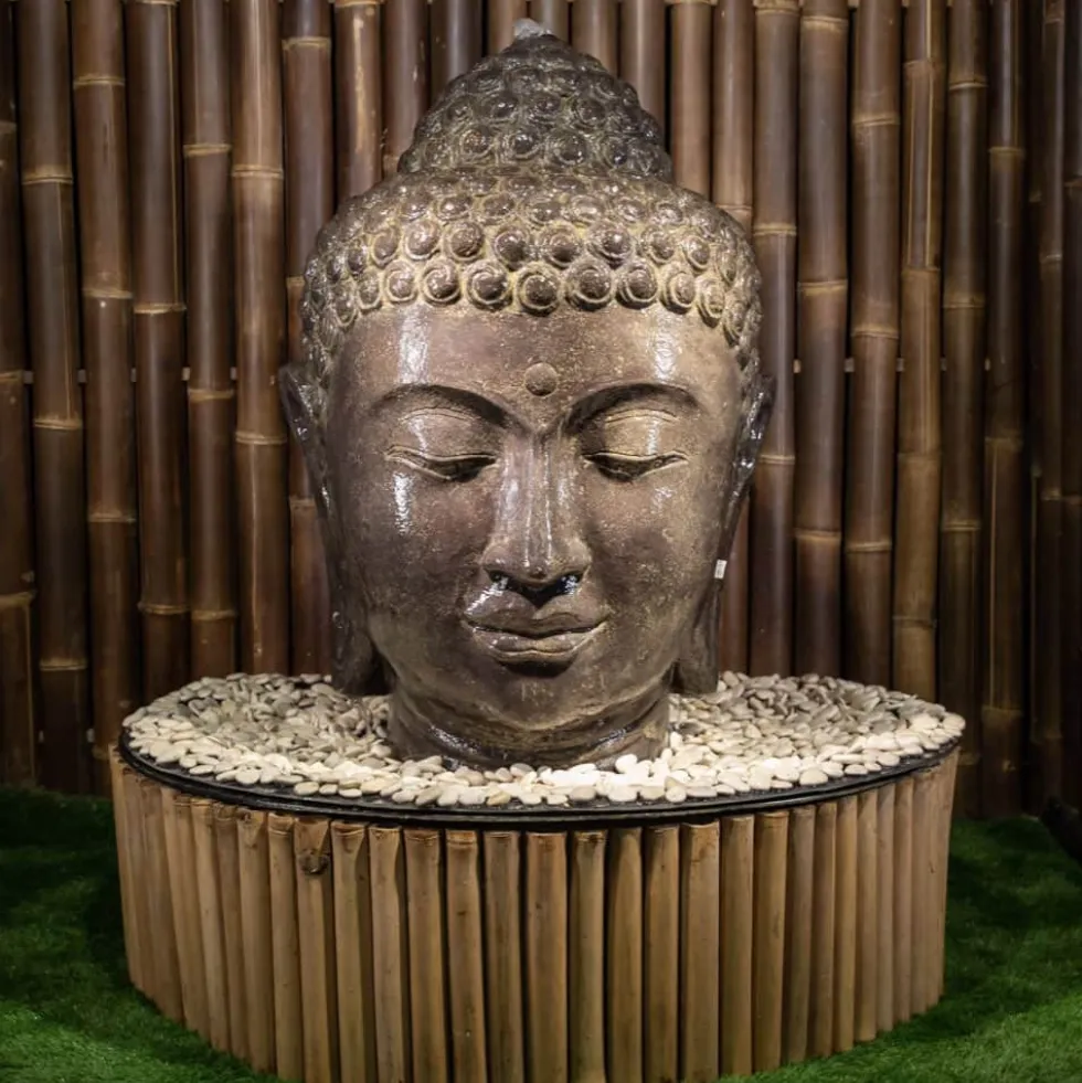 Wasserspiel Garten Buddha Brunnen Mahakala H 75 cm