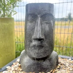 Wasserspiel Garten Moai Höhe 66 cm