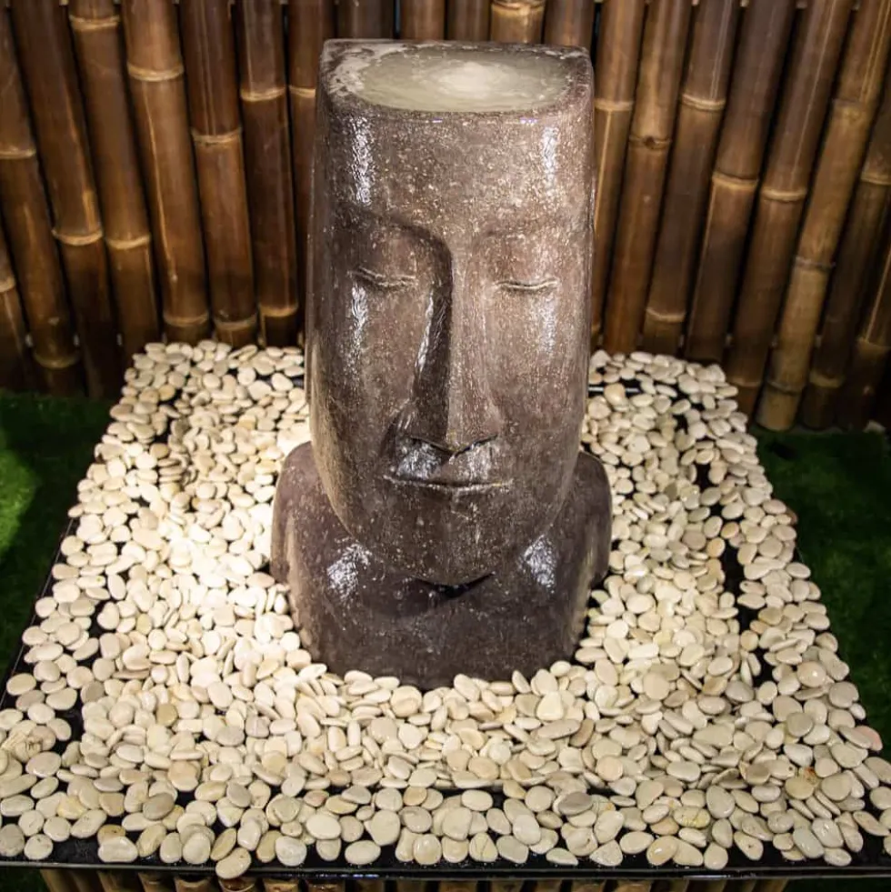 Wasserspiel Garten Moai Höhe 66 cm