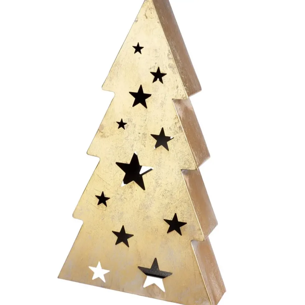 Weihnachtsbaum Metall Tannenbaum gold Starry