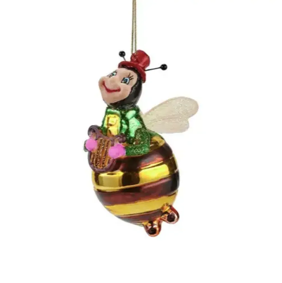 Weihnachtsbaumschmuck BIENE MIT HARFE GiftCompany H 10 cm