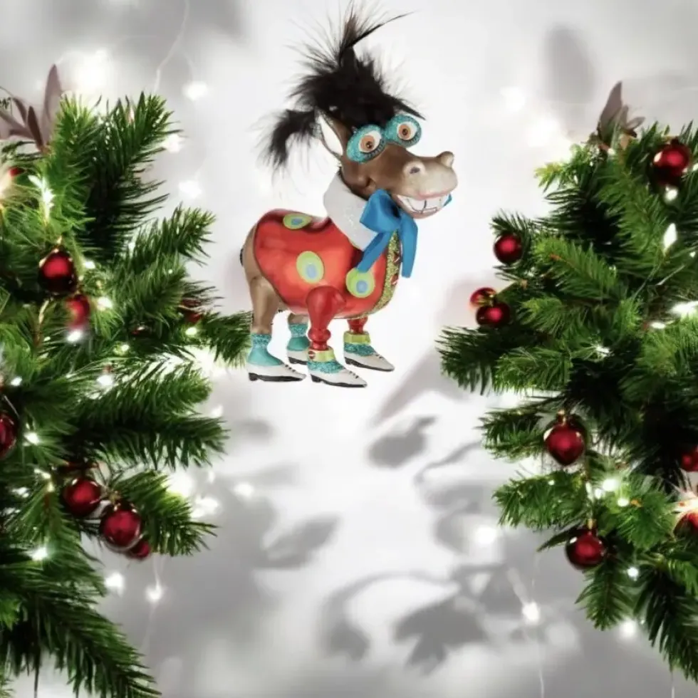 Weihnachtsbaumschmuck Crazy Donkey GiftCompany H 16 cm
