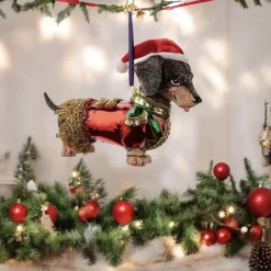 Weihnachtsbaumschmuck Dackel in Uniform GiftCompany H 10 cm