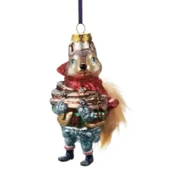 Weihnachtsbaumschmuck EICHHÖRNCHEN MIT HOLZ GiftCompany H 13 cm