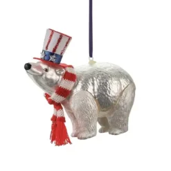 Weihnachtsbaumschmuck EISBÄR MIT ZYLINDER GiftCompany H 12 cm