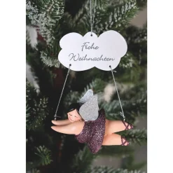 Weihnachtsbaumschmuck Engel LIESSCHEN beere H 8 cm