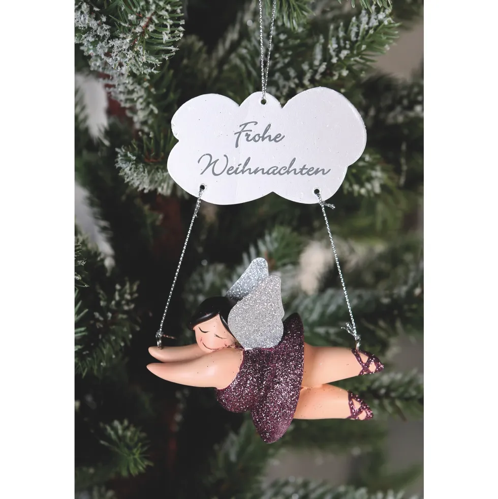 Weihnachtsbaumschmuck Engel LIESSCHEN beere H 8 cm