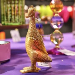 Weihnachtsbaumschmuck Ente Ducky gold 12 cm