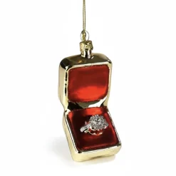 Weihnachtsbaumschmuck Heiratsantrag Merry Me gold