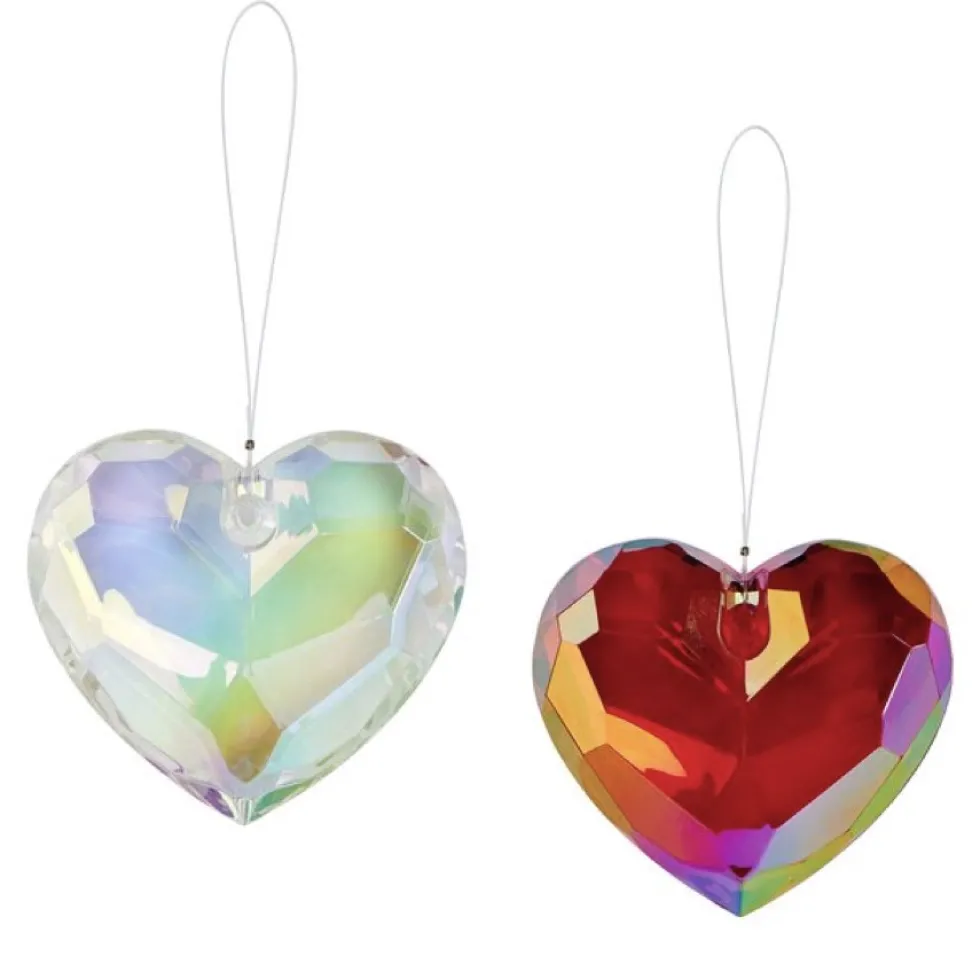 Weihnachtsbaumschmuck HERZ GiftCompany H 9 cm transparent