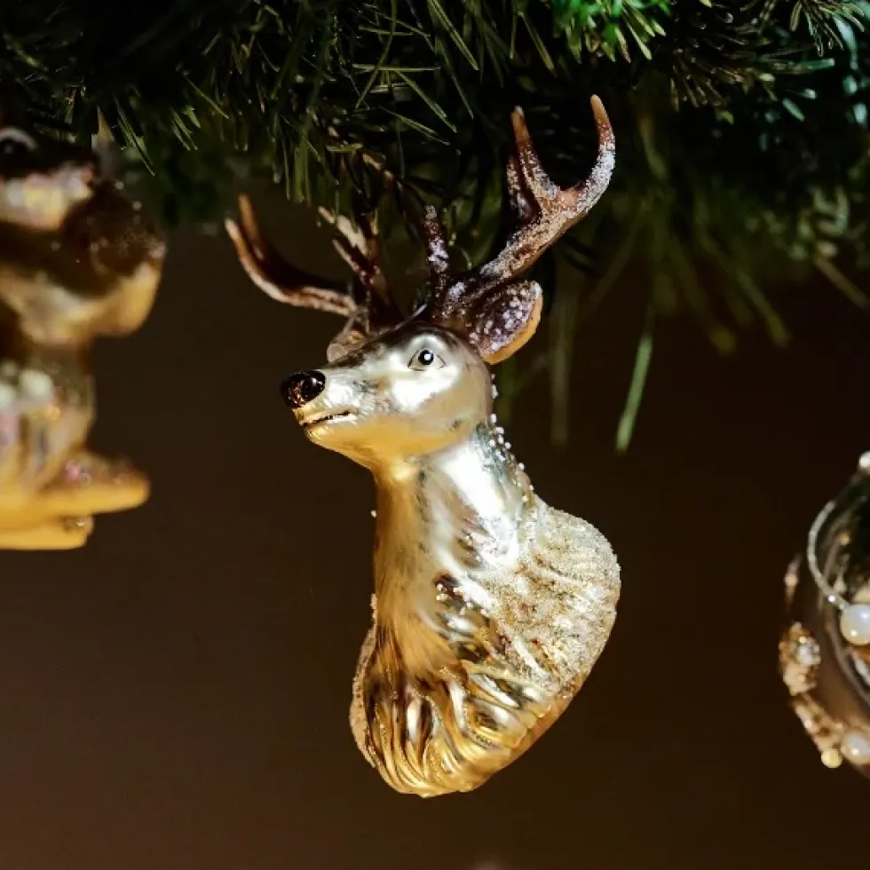 Weihnachtsbaumschmuck Hirsch Harry gold