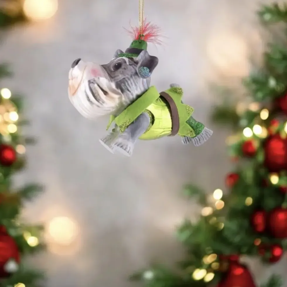 Weihnachtsbaumschmuck SCHNAUZER ROBIN HOOD GiftCompany H 11 cm