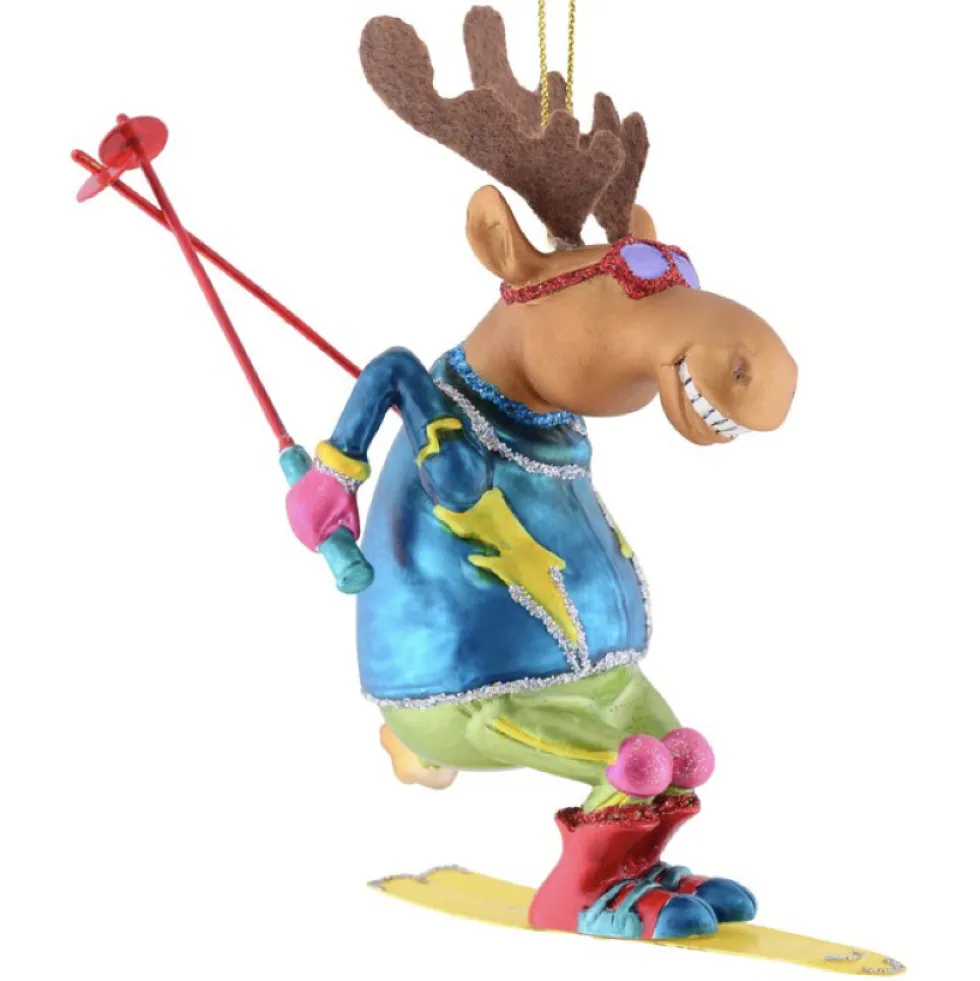Weihnachtsbaumschmuck SKIFAHRER ELCH GiftCompany H 12 cm