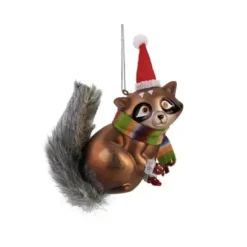 Weihnachtsbaumschmuck WASCHBÄR MIT WEIHNACHTSMÜTZE GiftCompany H 12 cm