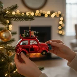 Weihnachtsbaumschmuck Werner Voß AUTO Winterurlaub Länge 13 cm