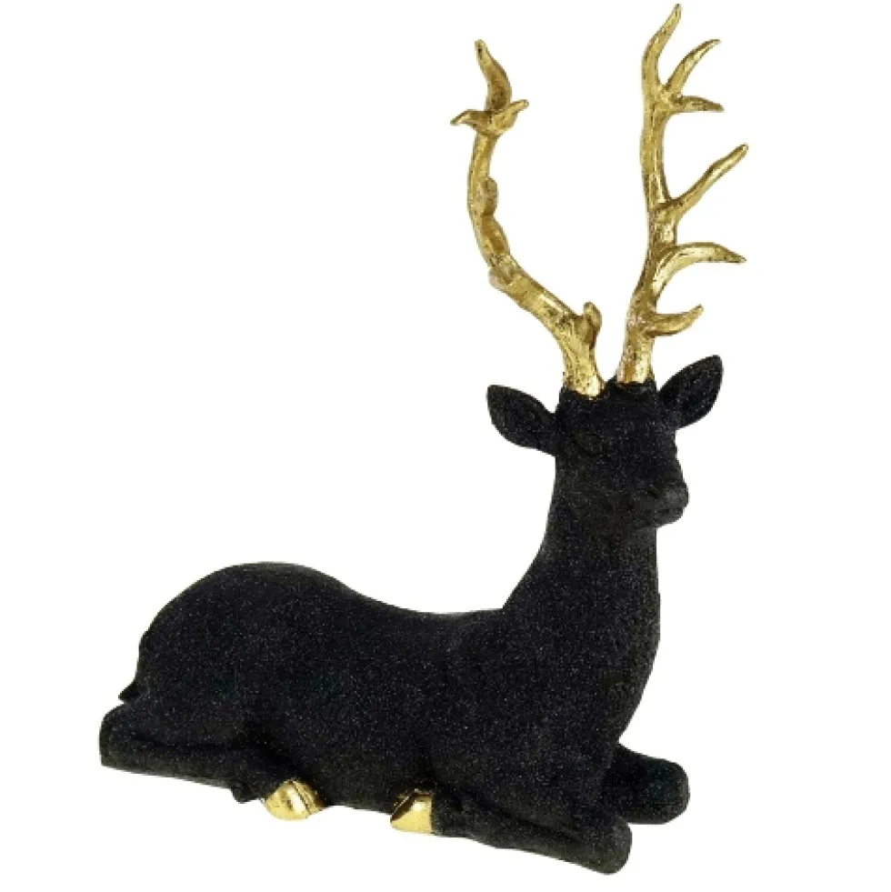 Weihnachts Deko Figur Hirsch schwarz Werner Voß