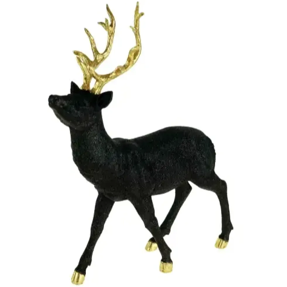 Weihnachts Deko Figur Hirsch schwarz Werner Voß