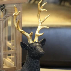 Weihnachts Deko Figur Hirsch schwarz Werner Voß