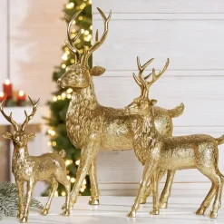 Weihnachtsdeko Goldener Hirsch