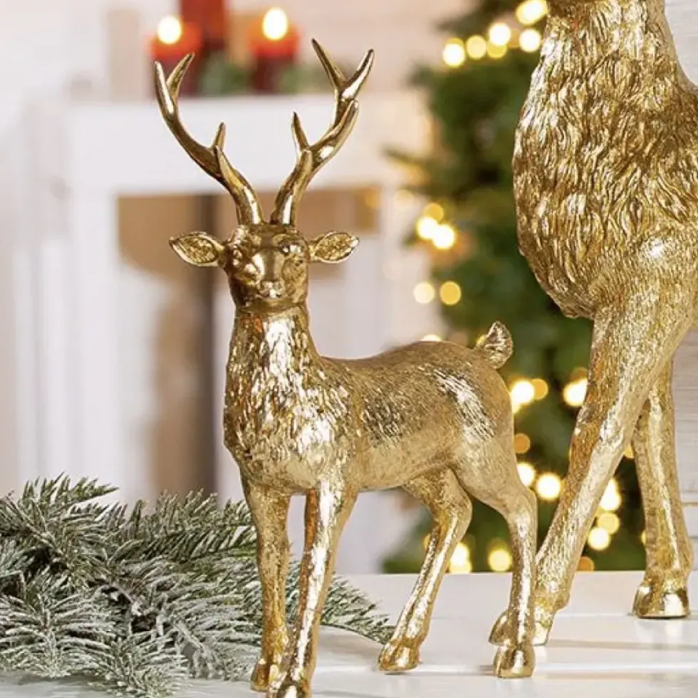 Weihnachtsdeko Goldener Hirsch