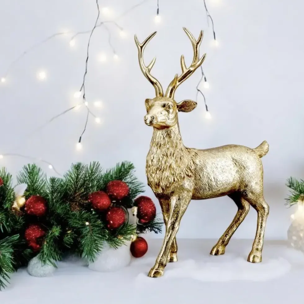 Weihnachtsdeko Goldener Hirsch