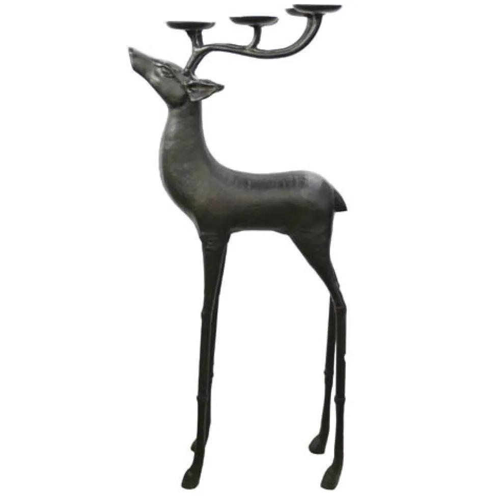 Weihnachtsdeko Hirsch Alghero schwarz Kaheku Höhe 126 cm