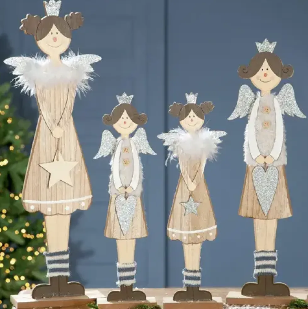 Weihnachtsdeko Holz Sophie und Sophia 2er-Set Casablanca