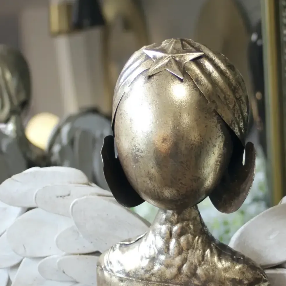 Weihnachtsdeko Metall Engel Lea gold Casablanca