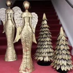 Weihnachtsdeko Metall Engel Lea gold Casablanca