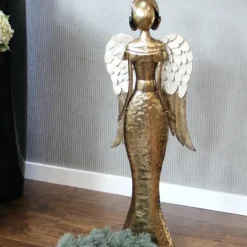 Weihnachtsdeko Metall Engel Lea gold Casablanca