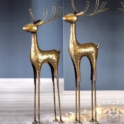 Weihnachtsdeko Metall Hirsch Knut Casablanca Höhe 85 cm