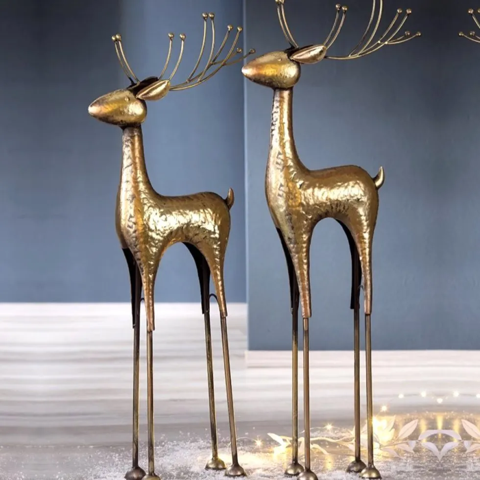 Weihnachtsdeko Metall Hirsch Knut Casablanca Höhe 85 cm