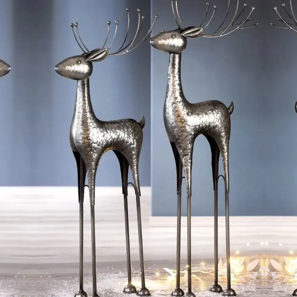 Weihnachtsdeko Metall Hirsch Knut Casablanca Höhe 85 cm