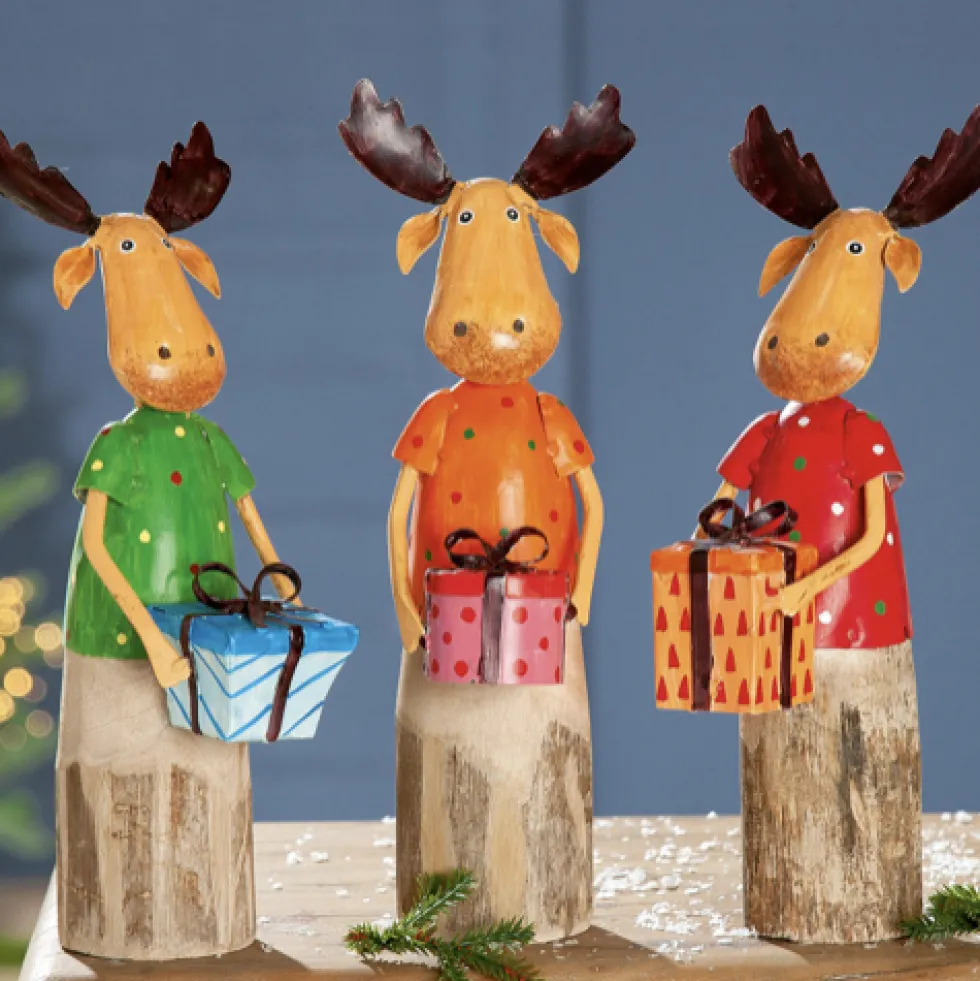 Weihnachtsdeko Rentier Comet 3er-Set Casablanca