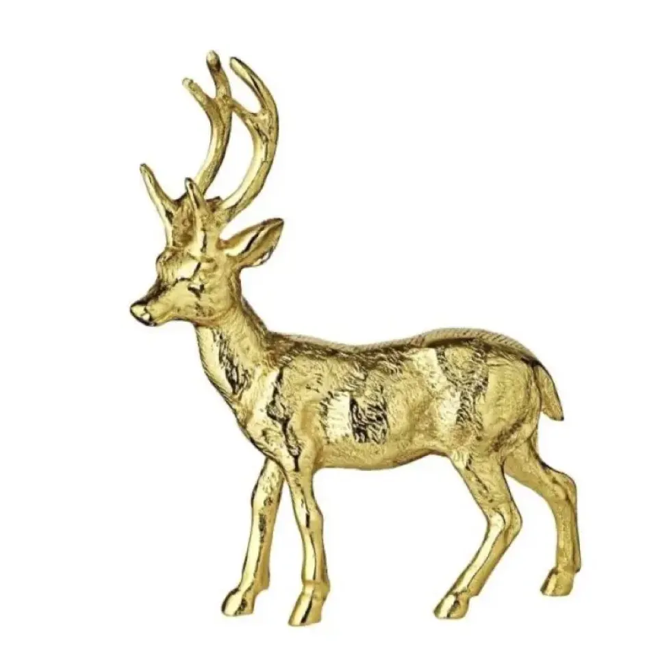 Weihnachtsdeko Rentier Deko Lasse Edzard gold Höhe 28 cm
