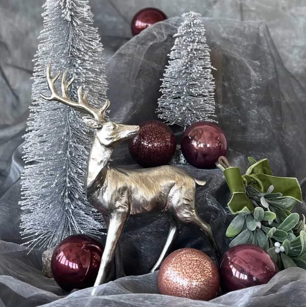 Weihnachtsfigur Hirsch champagner Werner Voß