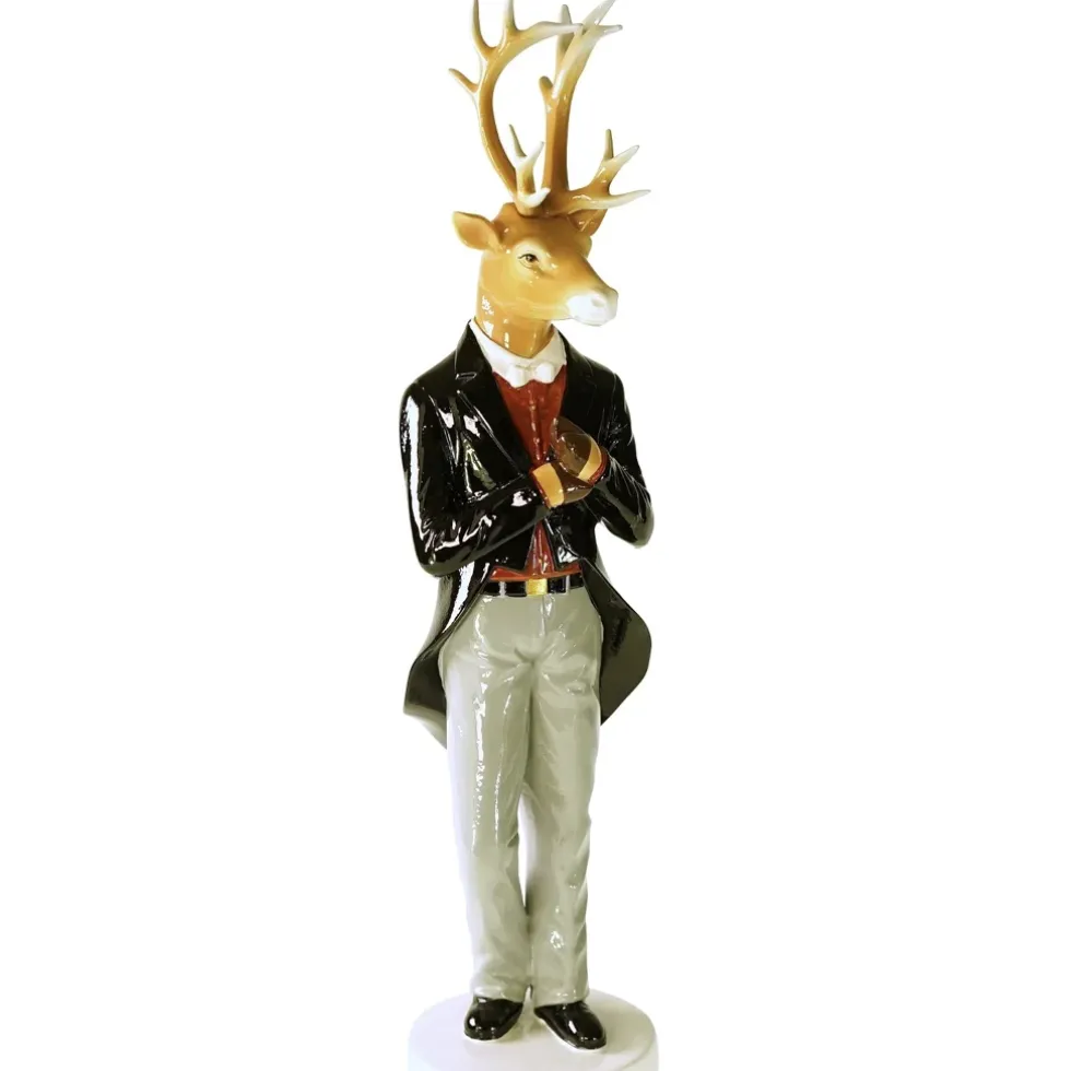 Weihnachtsfigur Hirsch im Frack Werner Voß