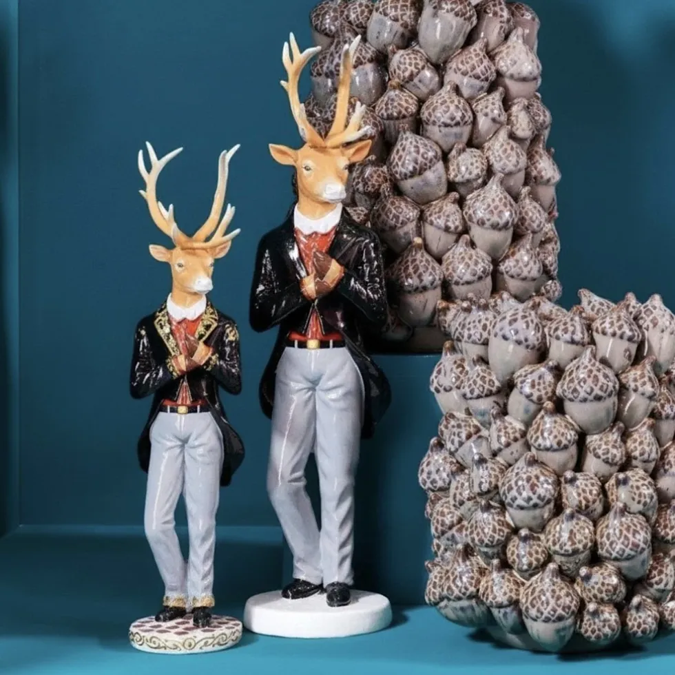 Weihnachtsfigur Hirsch im Frack Werner Voß