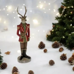 Weihnachtsfigur HIRSCH MIT BÄR Werner Voß Höhe 37 cm