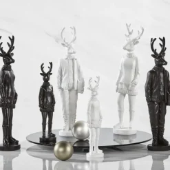 Weihnachtsfigur Hirsch Perkins 2er Set schwarz