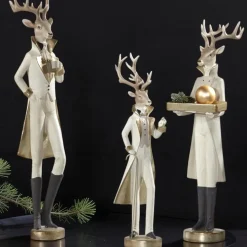 Weihnachtsfigur Hirsch Rovan creme Kaheku